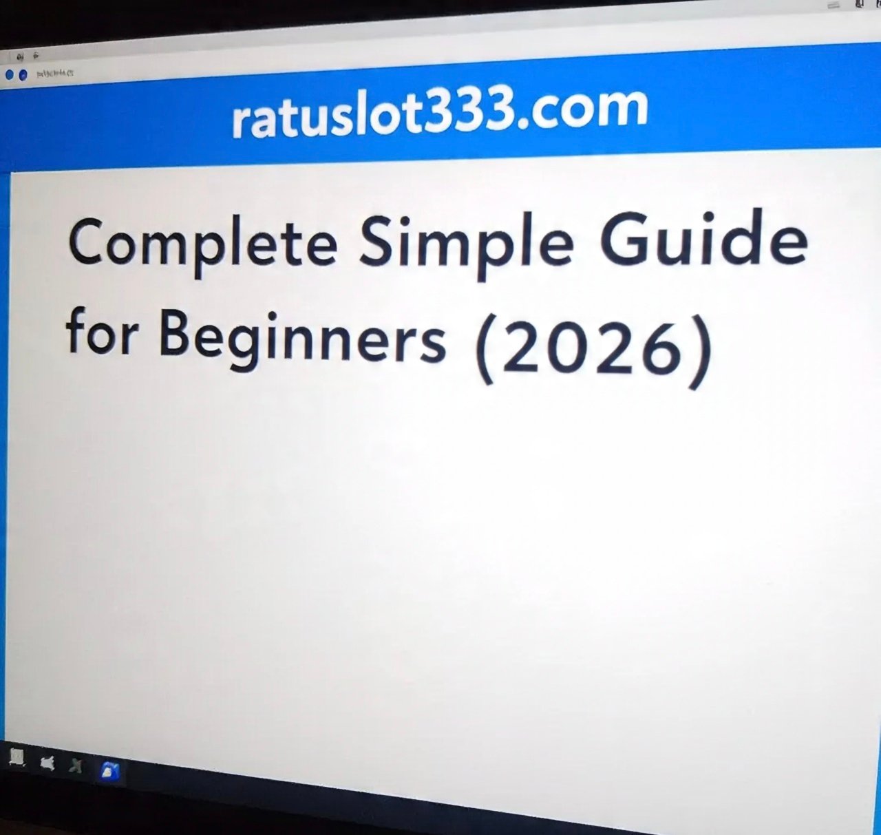 ratuslot333 .com – Complete Simple Guide for Beginners (2026)